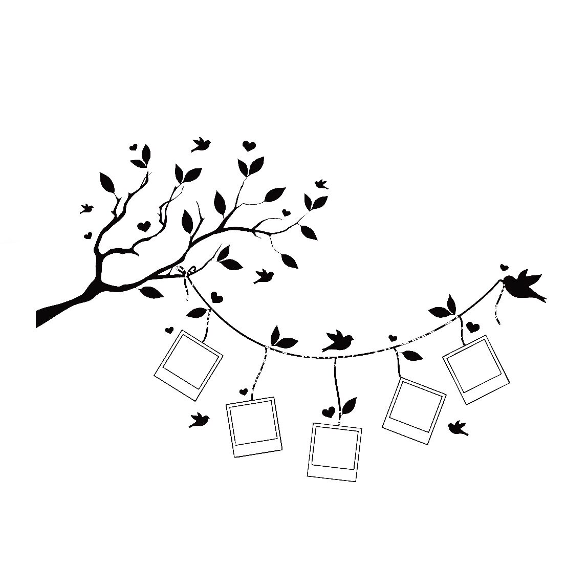 Sticker decorativ perete CREANGA CU POZE 30X45 CM